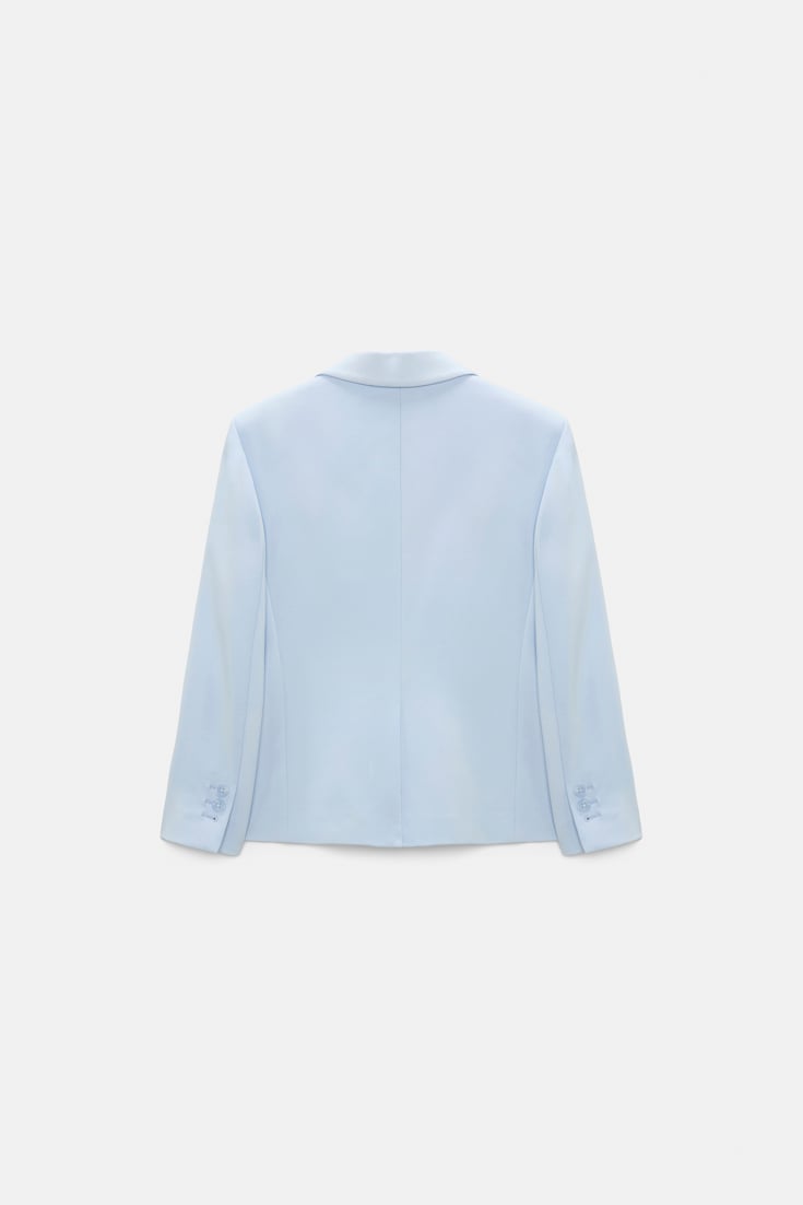 Dorothee Schumacher Cropped blazer in Punto Milano ice sky