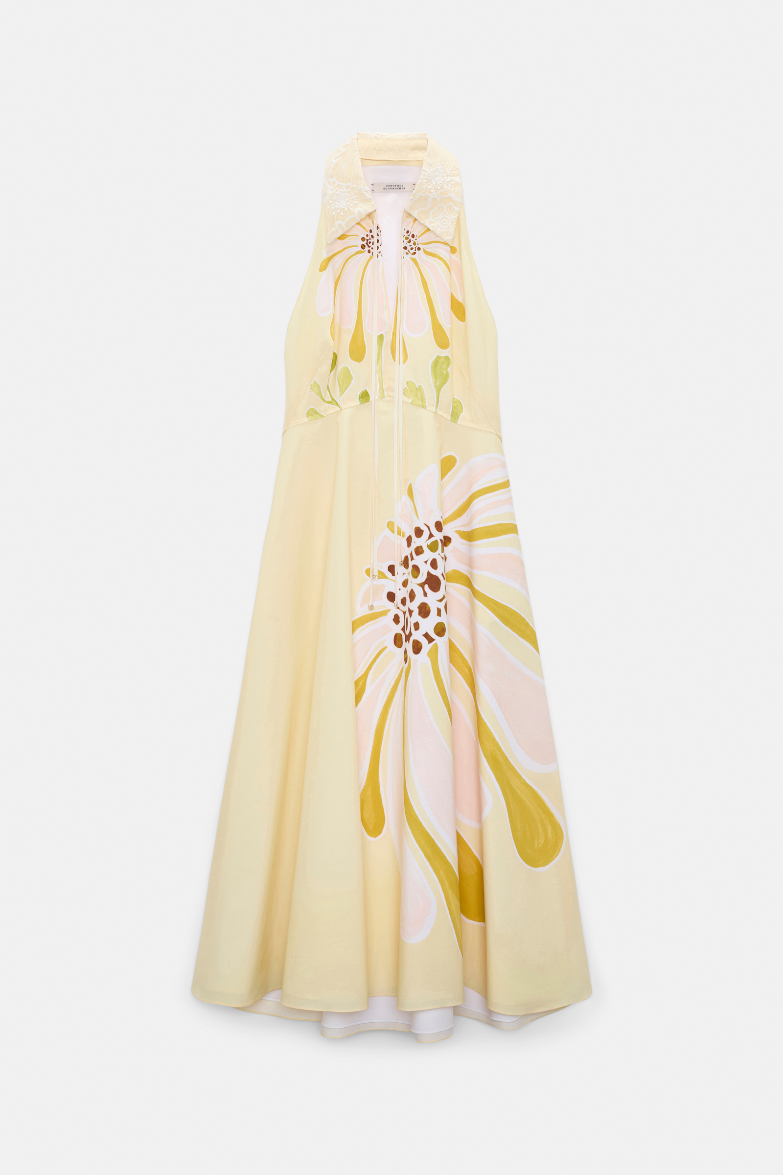 Dorothee Schumacher Midi-Kleid mit floralem Signature Print aus Baumwoll-Popeline dream flower yellow