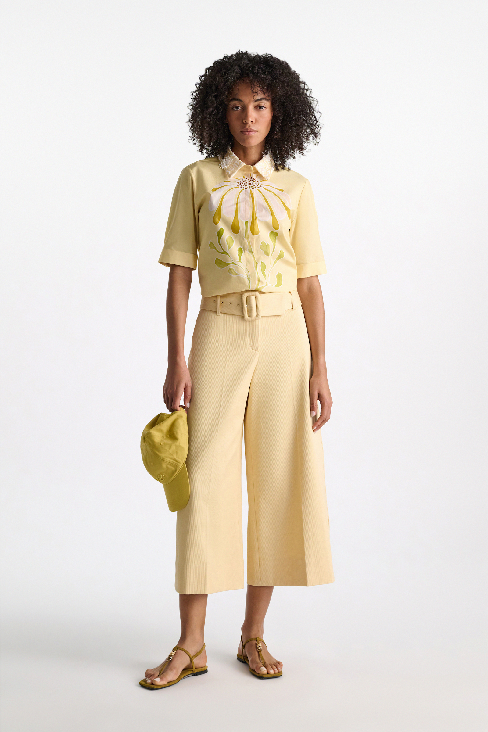 Dorothee Schumacher Printed cotton poplin blouse dream flower yellow