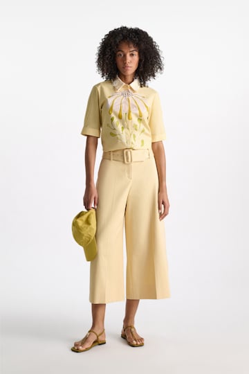 Dorothee Schumacher Printed cotton poplin blouse dream flower yellow