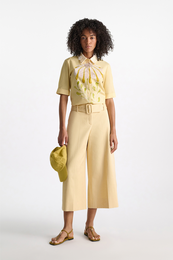 Dorothee Schumacher Printed cotton poplin blouse dream flower yellow