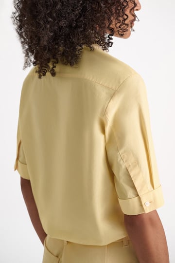 Dorothee Schumacher Bluse mit floralem Signature-Print aus Baumwoll-Popeline dream flower yellow