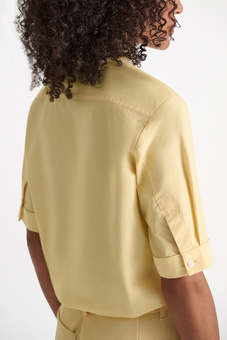 Dorothee Schumacher Printed cotton poplin blouse dream flower yellow