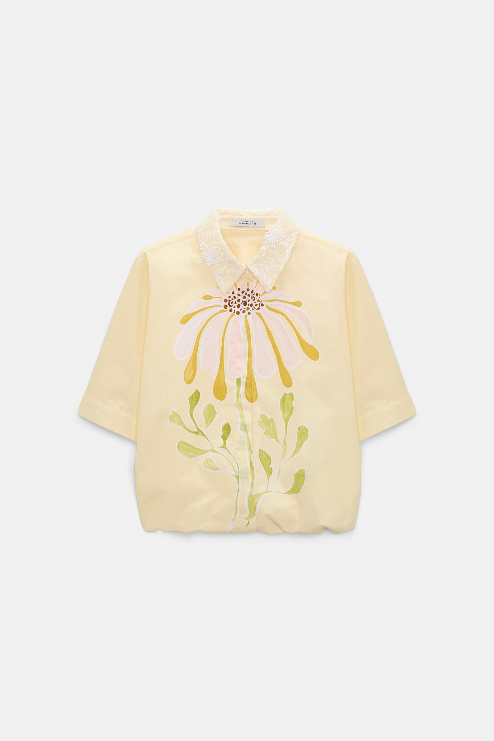 Dorothee Schumacher Printed cotton poplin blouse dream flower yellow