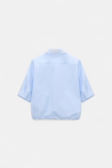 Dorothee Schumacher Bluse mit floralem Signature-Print aus Baumwoll-Popeline dream flower blue