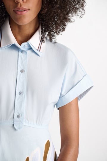 Dorothee Schumacher Kleid mit floralem Signature-Print aus Baumwoll-Popeline dream flower blue