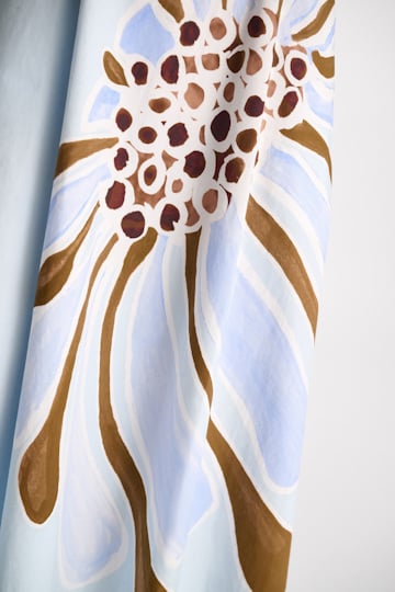 Dorothee Schumacher Kleid mit floralem Signature-Print aus Baumwoll-Popeline dream flower blue