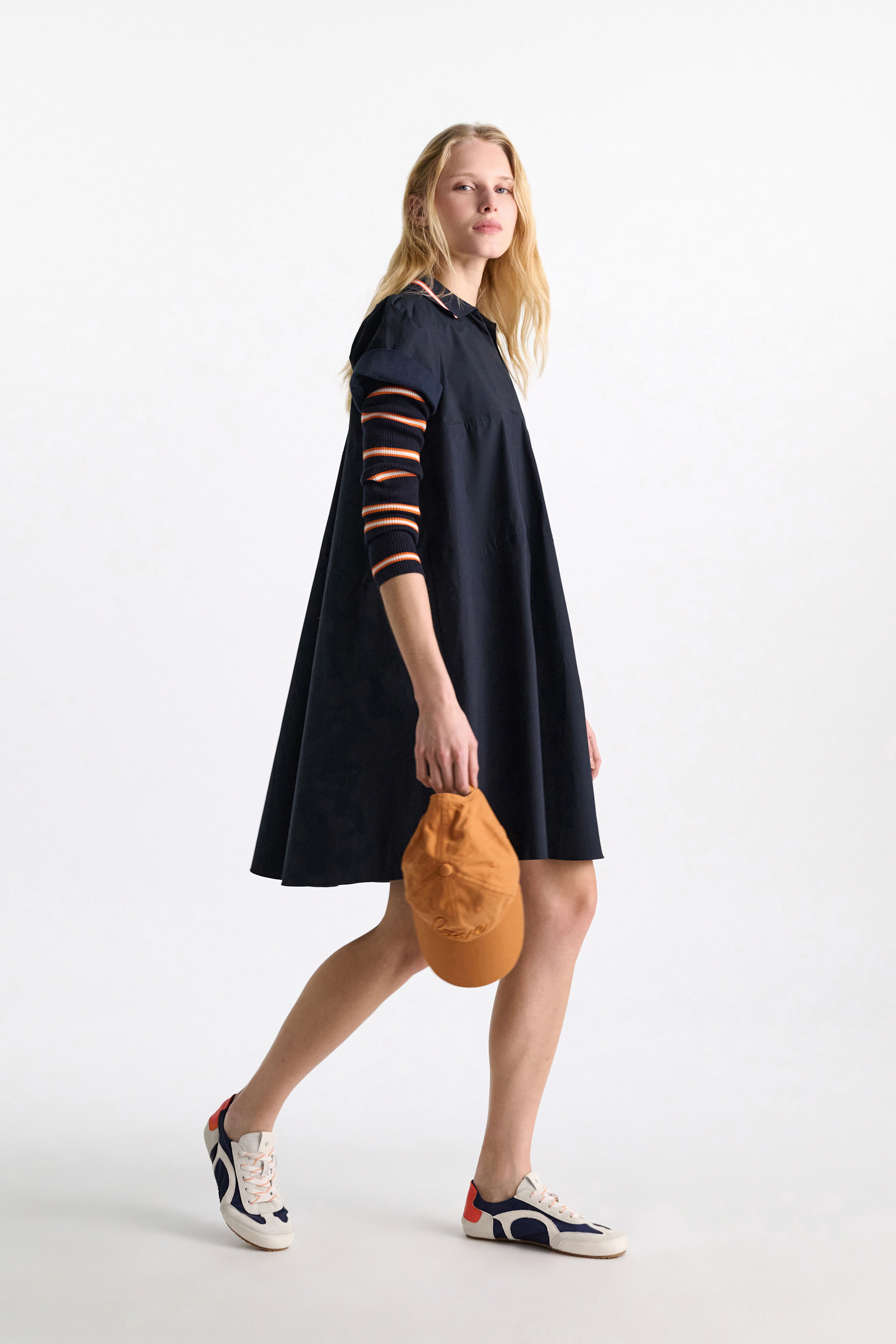 Dorothee Schumacher Kurzes Polokleid aus Baumwoll-Popeline dark navy