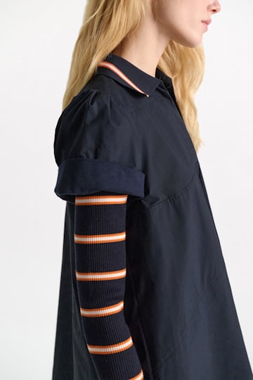 Dorothee Schumacher Kurzes Polokleid aus Baumwoll-Popeline dark navy