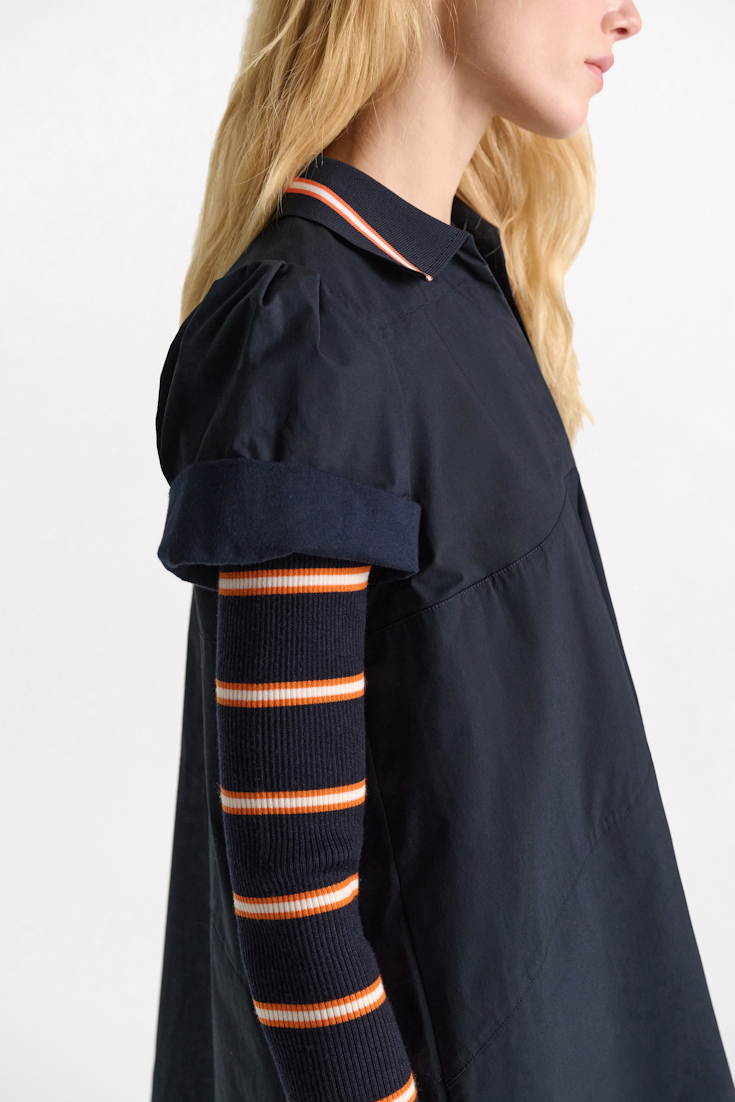 Dorothee Schumacher Kurzes Polokleid aus Baumwoll-Popeline dark navy