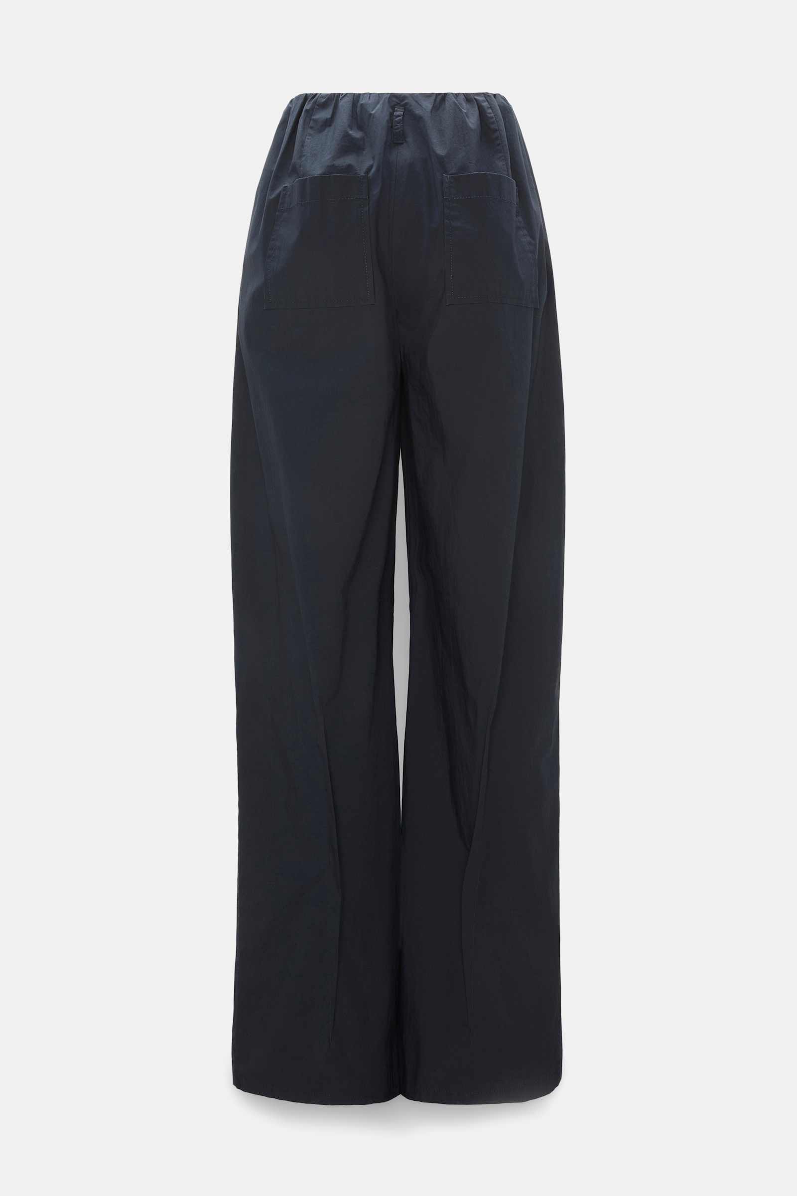 Dorothee Schumacher Pleated pants in garment washed cotton poplin dark navy