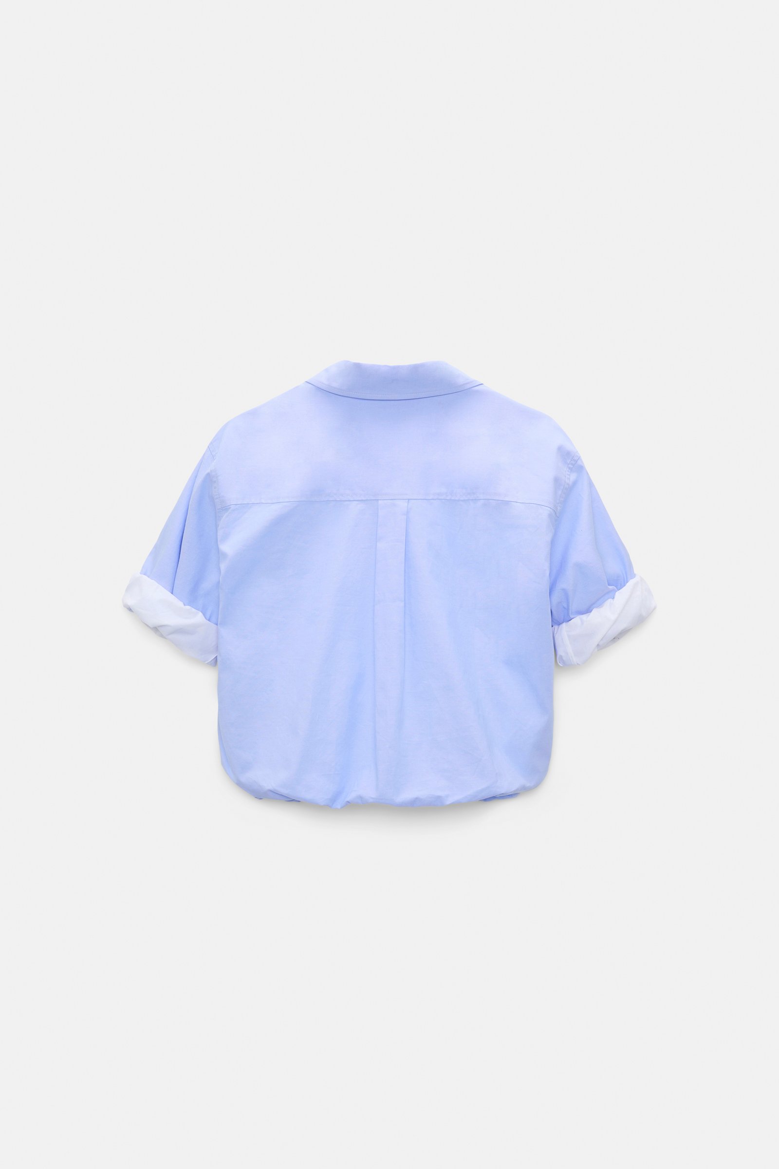 Dorothee Schumacher Zweilagige, kurz geschnittene Blousonbluse oxford blue