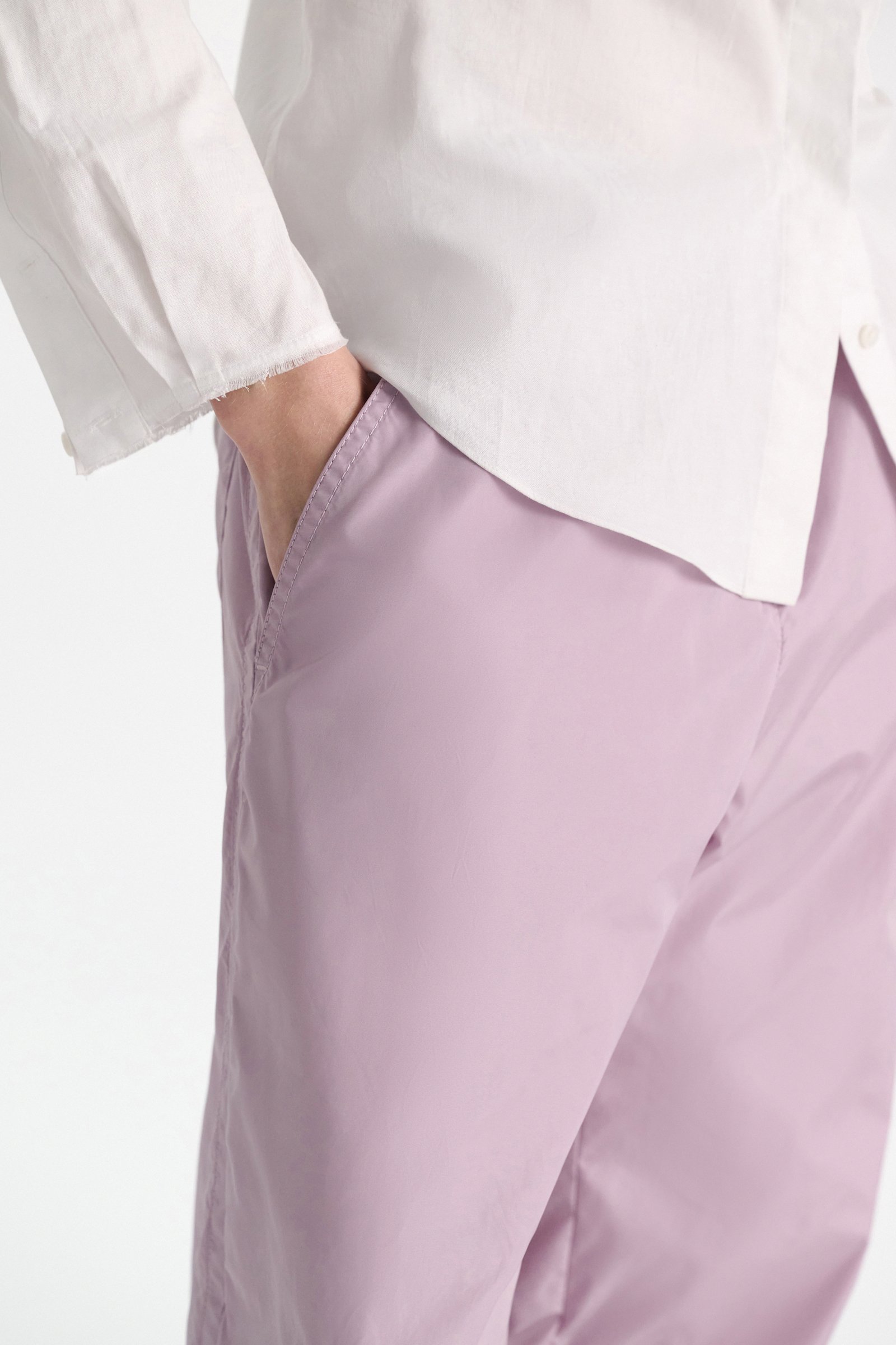 Dorothee Schumacher Bluse mit abnehmbarem, gestreiftem Polokragen aus Baumwoll-Oxford pure white