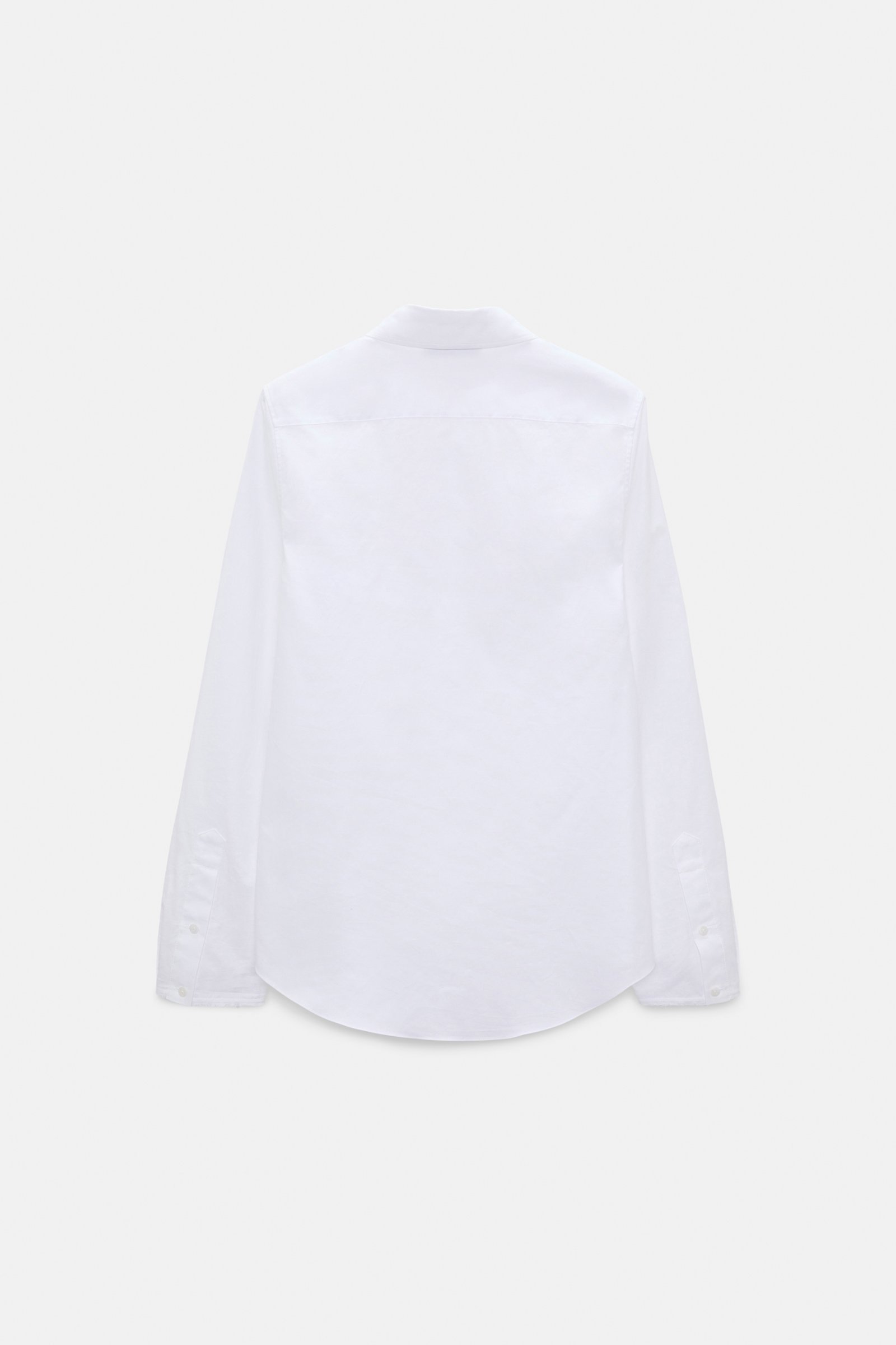 Dorothee Schumacher Bluse mit abnehmbarem, gestreiftem Polokragen aus Baumwoll-Oxford pure white