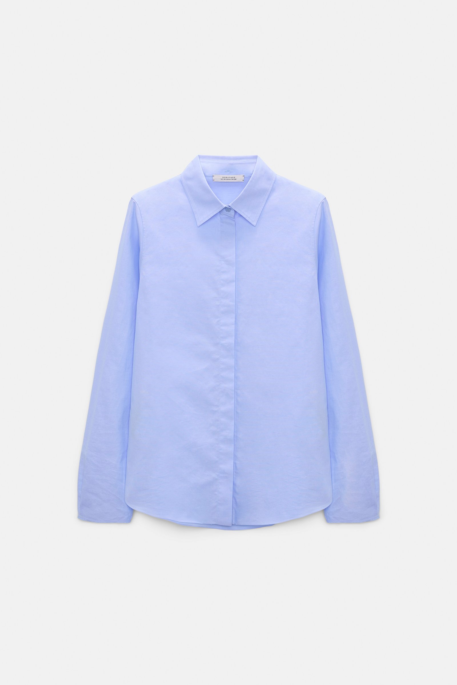 Dorothee Schumacher Cotton oxford shirt with removable collar oxford blue