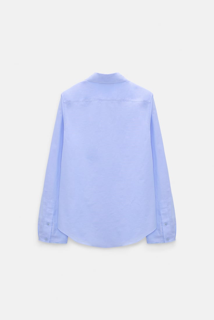 Dorothee Schumacher Cotton oxford shirt with removable collar oxford blue