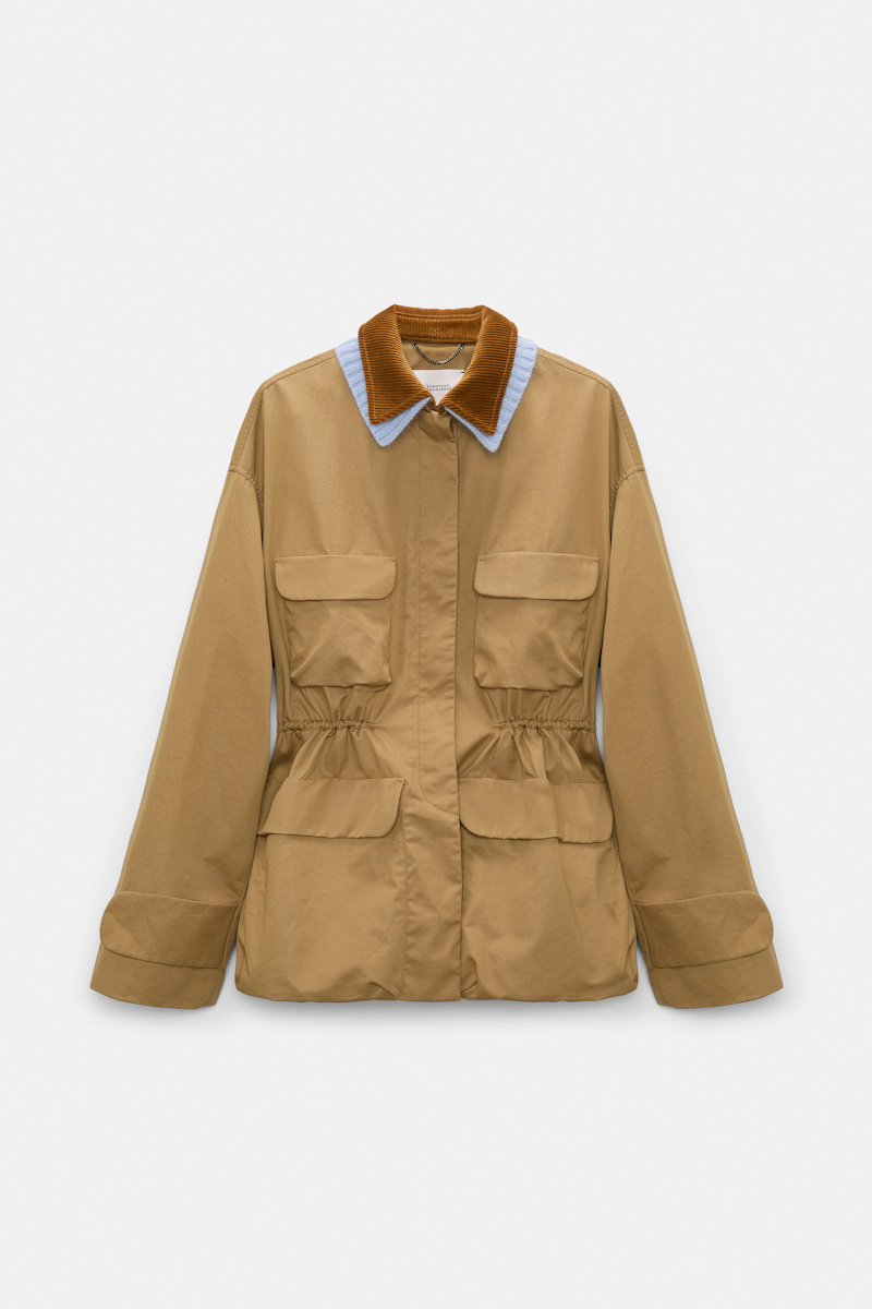 Dorothee Schumacher Women's Beige Cotton Field Jacket Extra Large