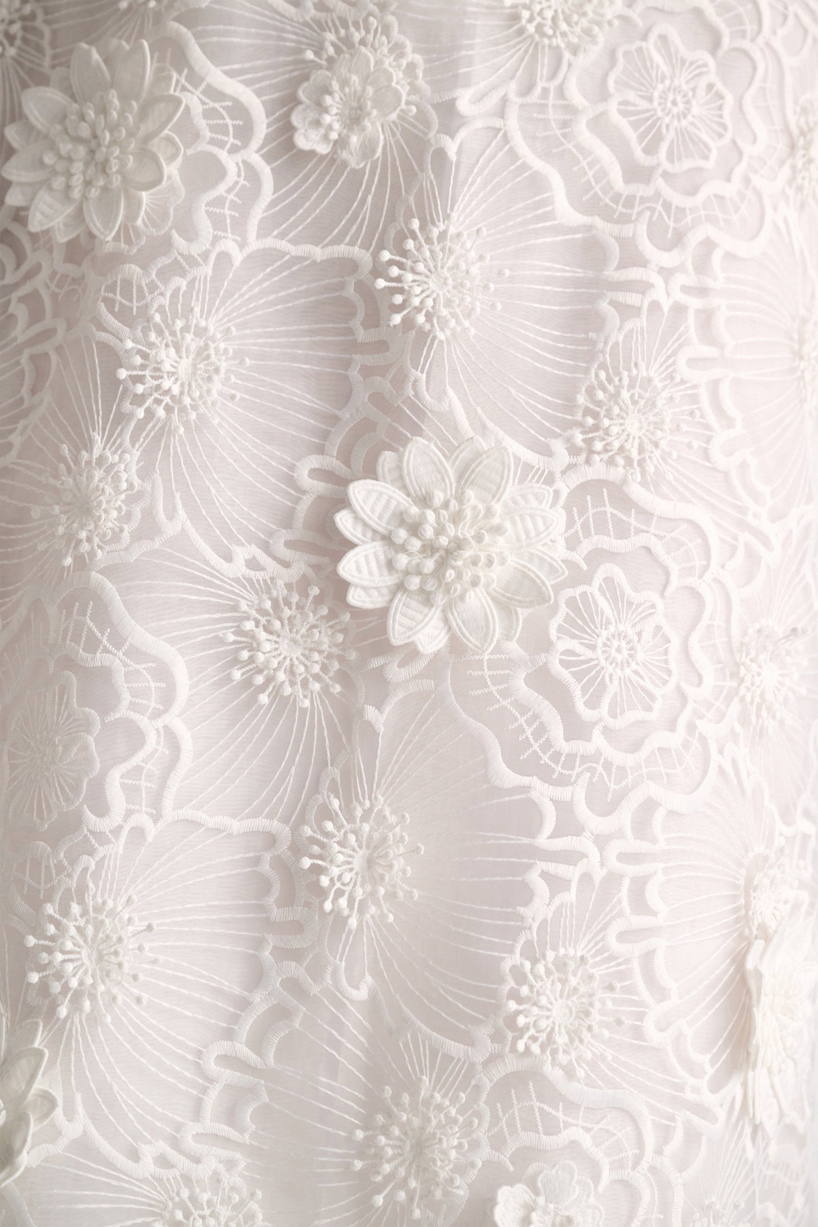 Dorothee Schumacher Embroidered organza skirt pure white