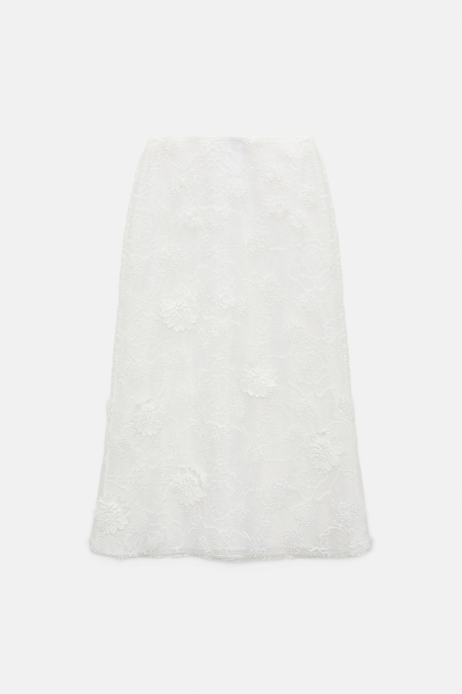 Dorothee Schumacher Embroidered organza skirt pure white