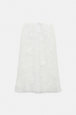 Dorothee Schumacher Rock aus besticktem Organza pure white