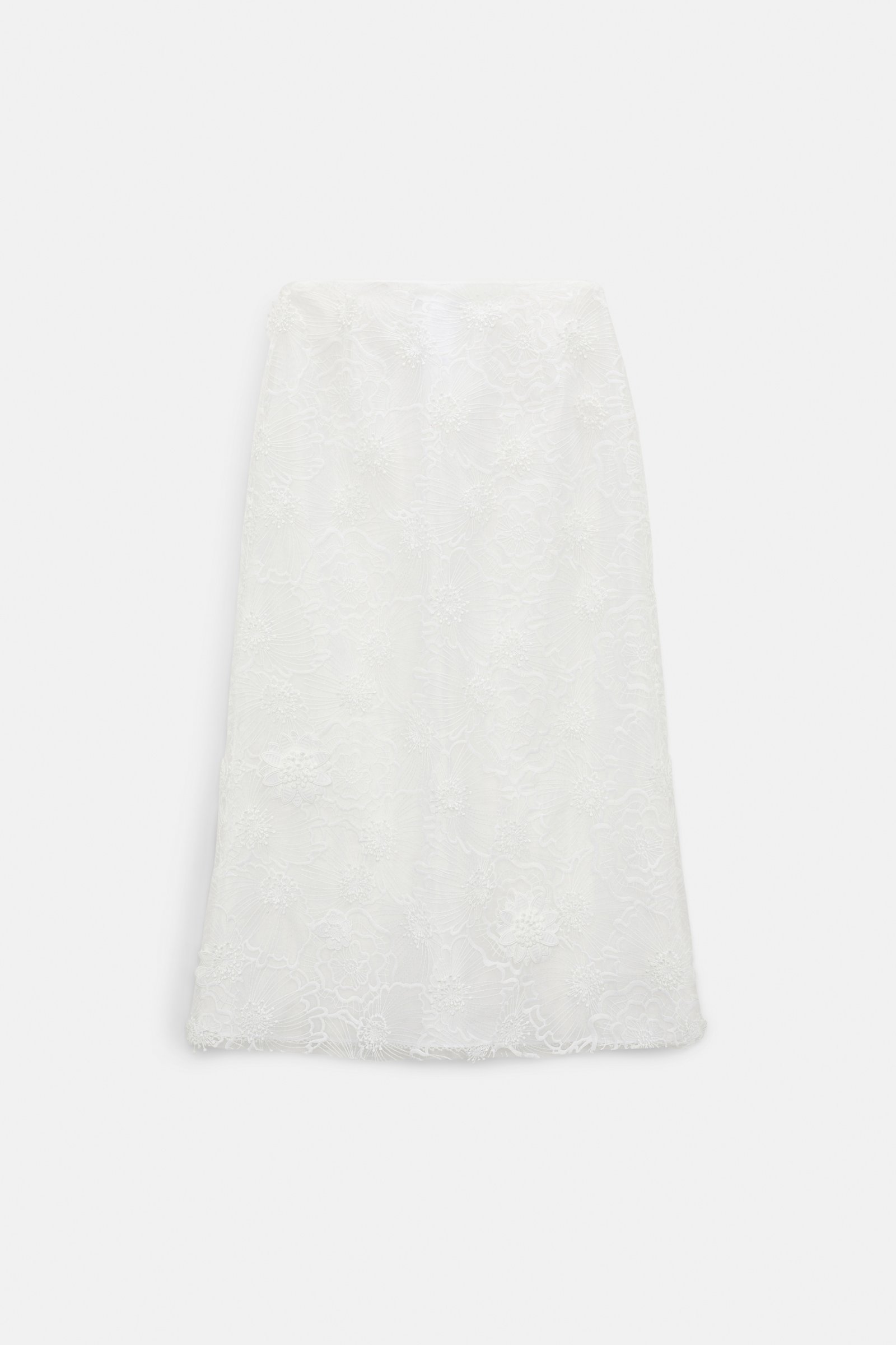 Dorothee Schumacher Embroidered organza skirt pure white