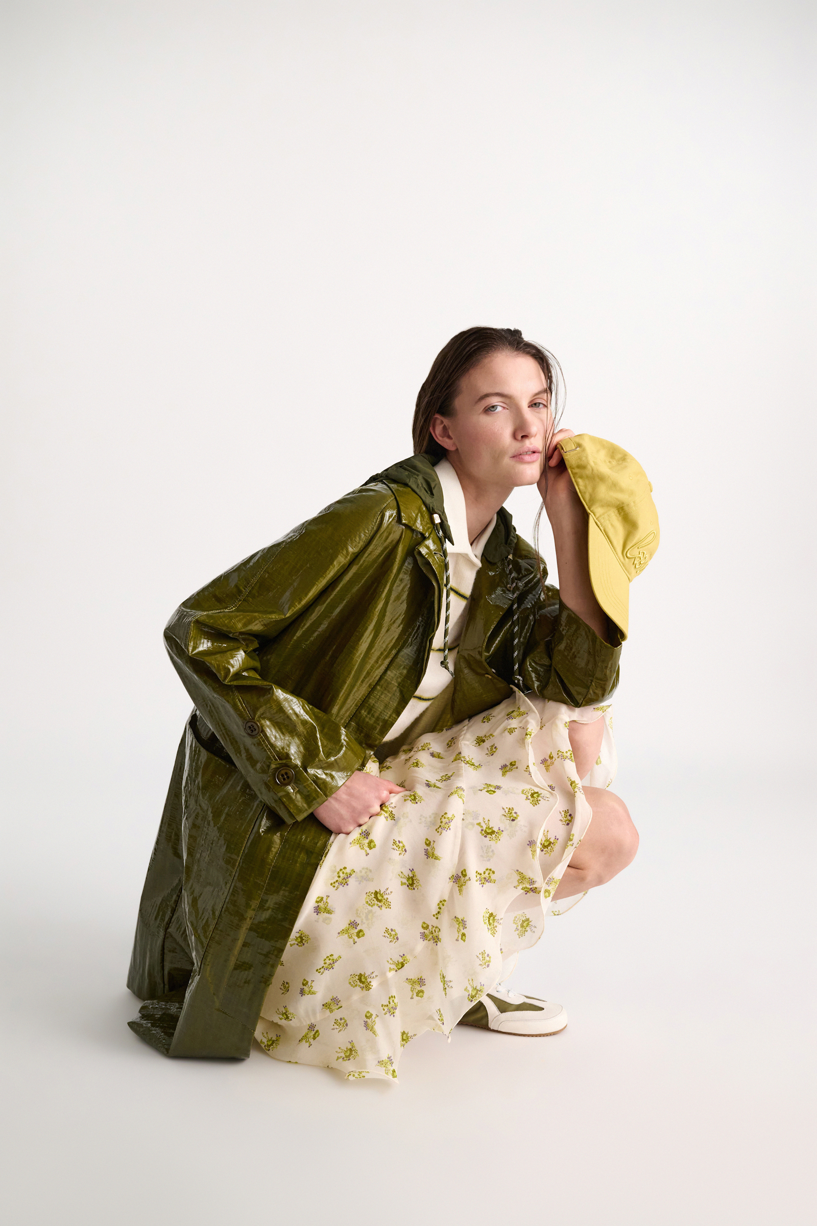 Dorothee Schumacher Printed georgette midi-skirt with ruffles Little Daydream lemon