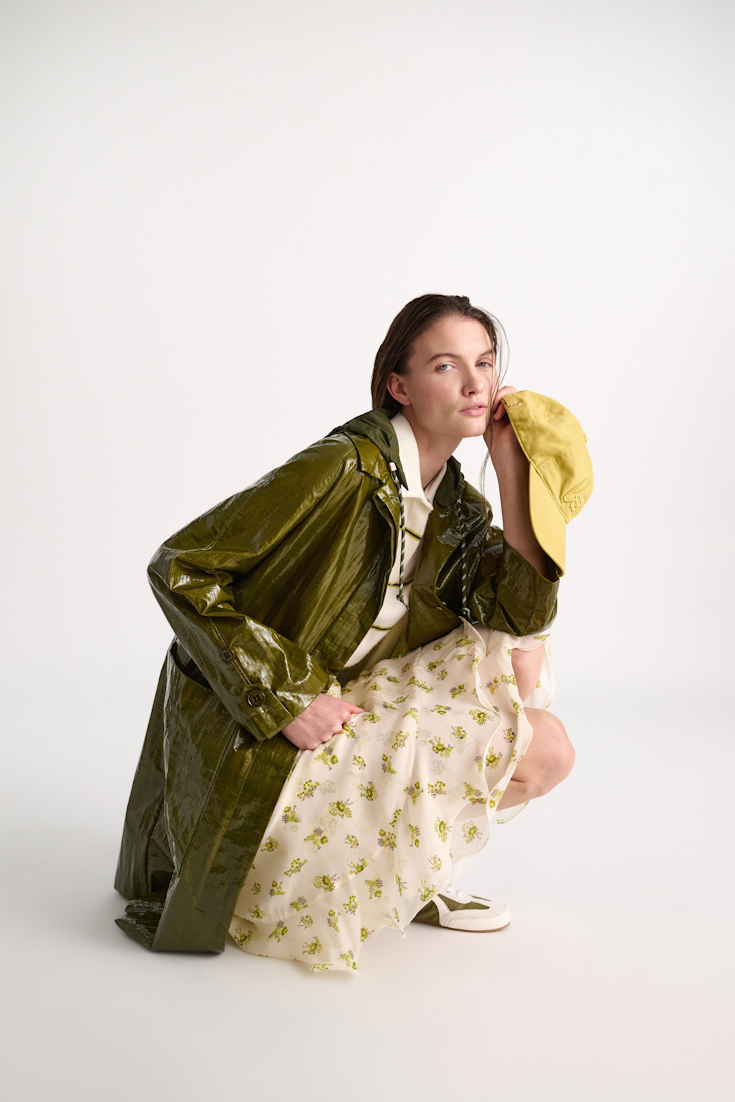 Dorothee Schumacher Printed georgette midi-skirt with ruffles Little Daydream lemon