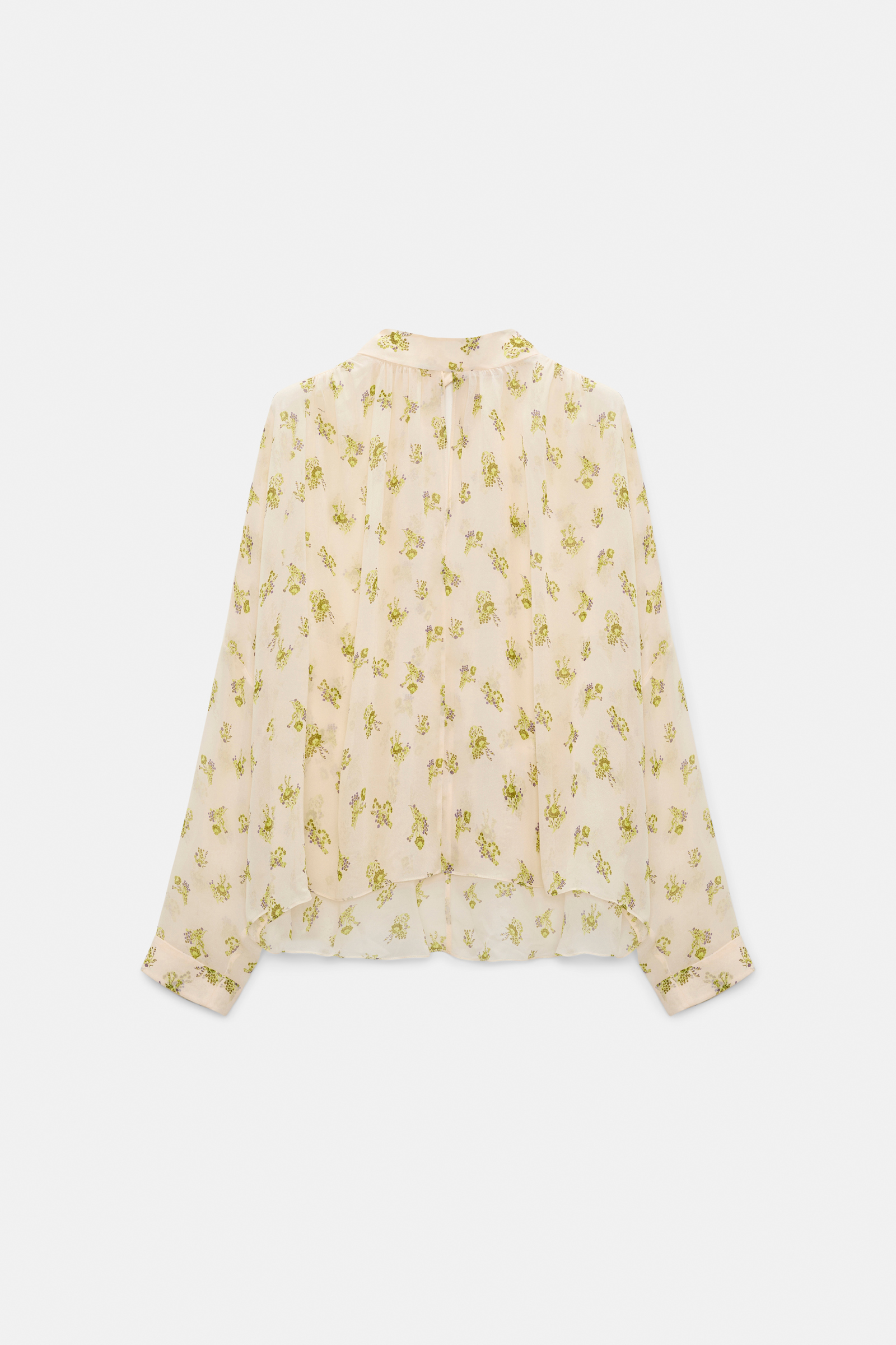 Dorothee Schumacher T-Blouse aus bedruckten Georgette Little Daydream lemon