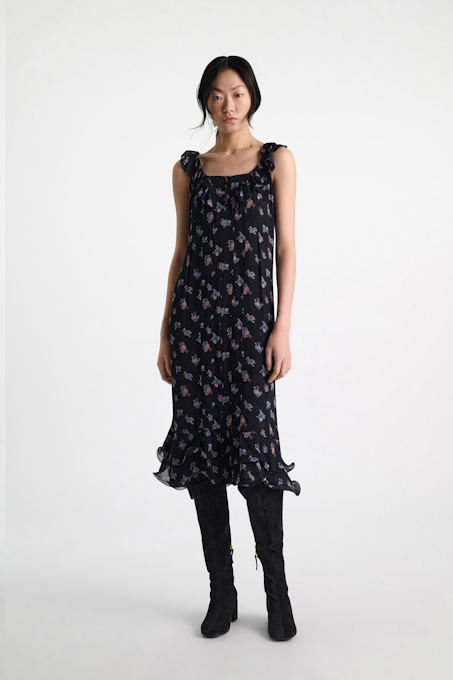 Printed georgette dress