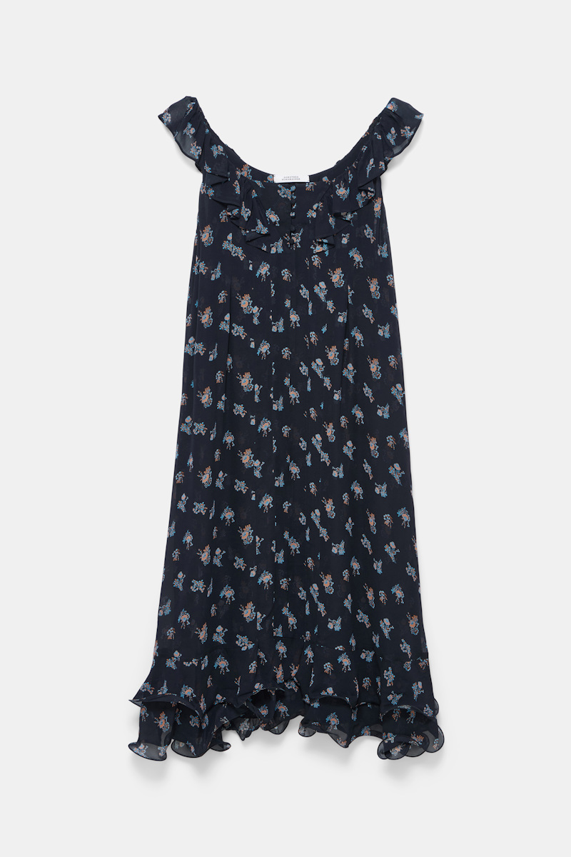 Dorothee Schumacher Women's Multi Colour Printed Georgette Dress Extra Small