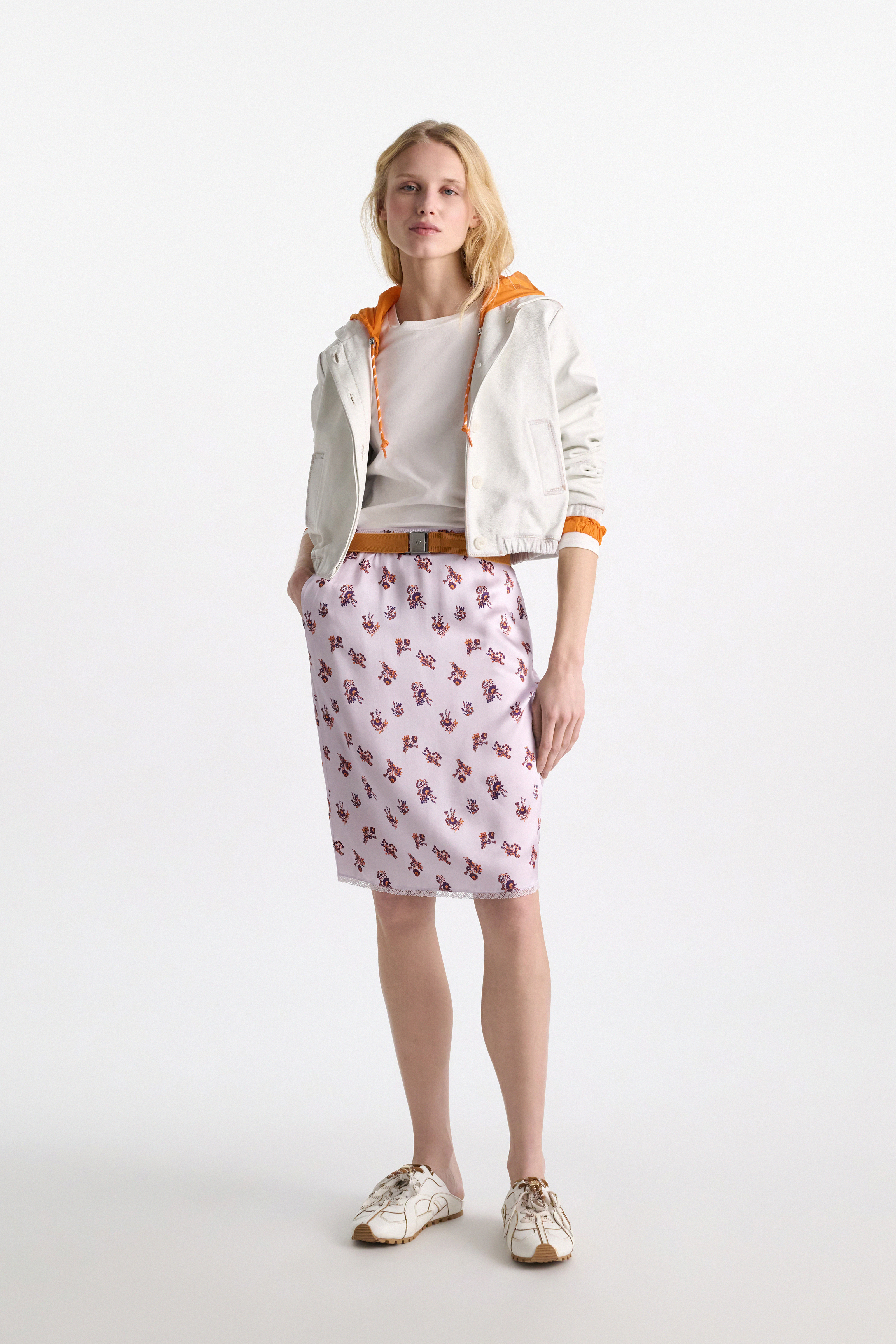 Dorothee Schumacher Lingerie-style skirt in printed silk