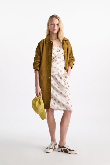 Dorothee Schumacher Lingerie-style camisole in printed silk satin little daydream yellow