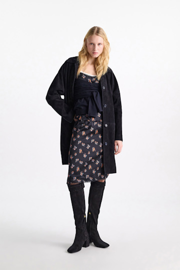 Dorothee Schumacher Boots aus Stretch-Kalbsveloursleder midnight blue