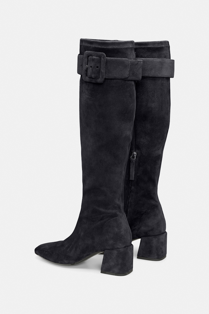 Dorothee Schumacher Stretch calf suede boots midnight blue