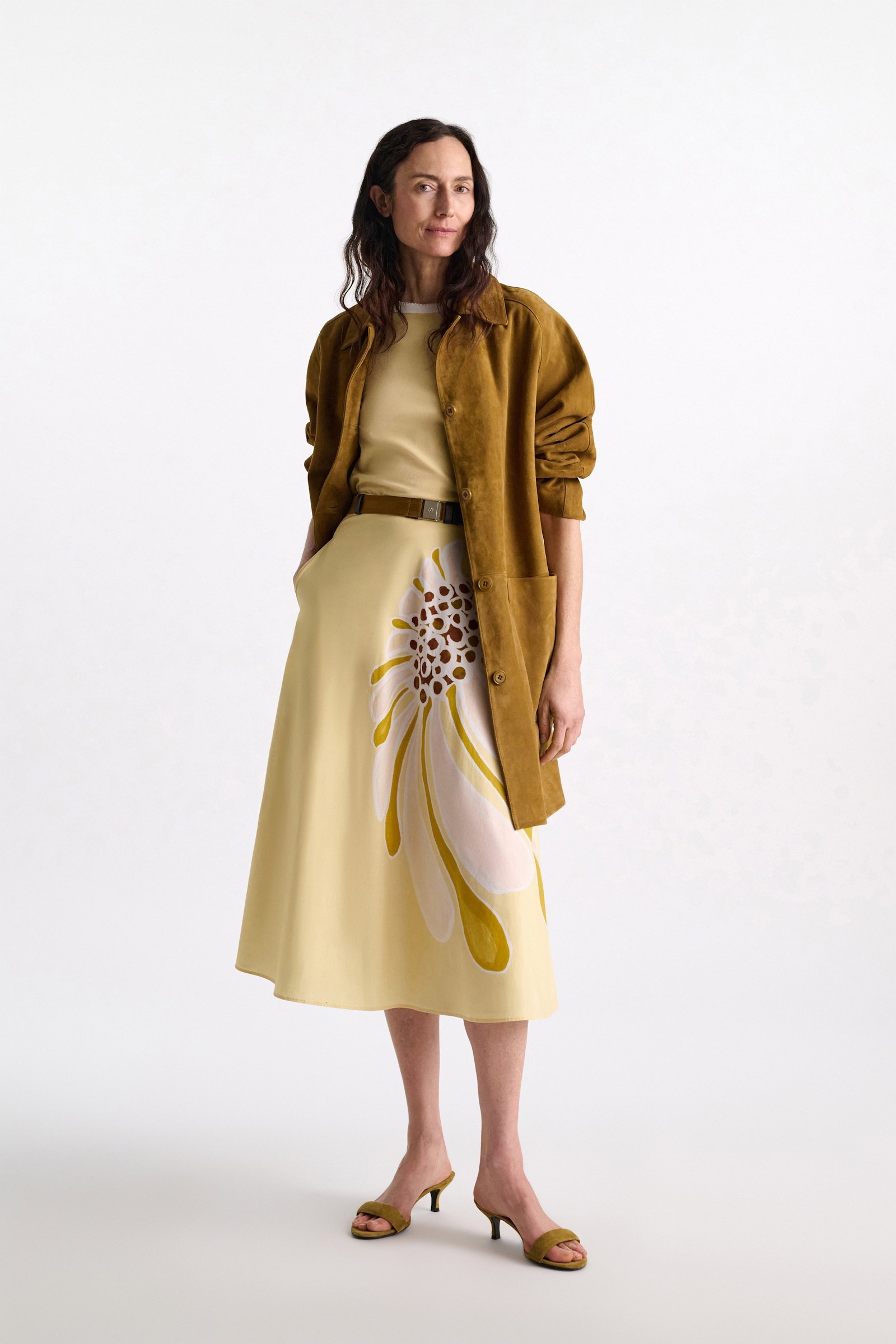 Dorothee Schumacher Mules mit Kitten Heel dafne green