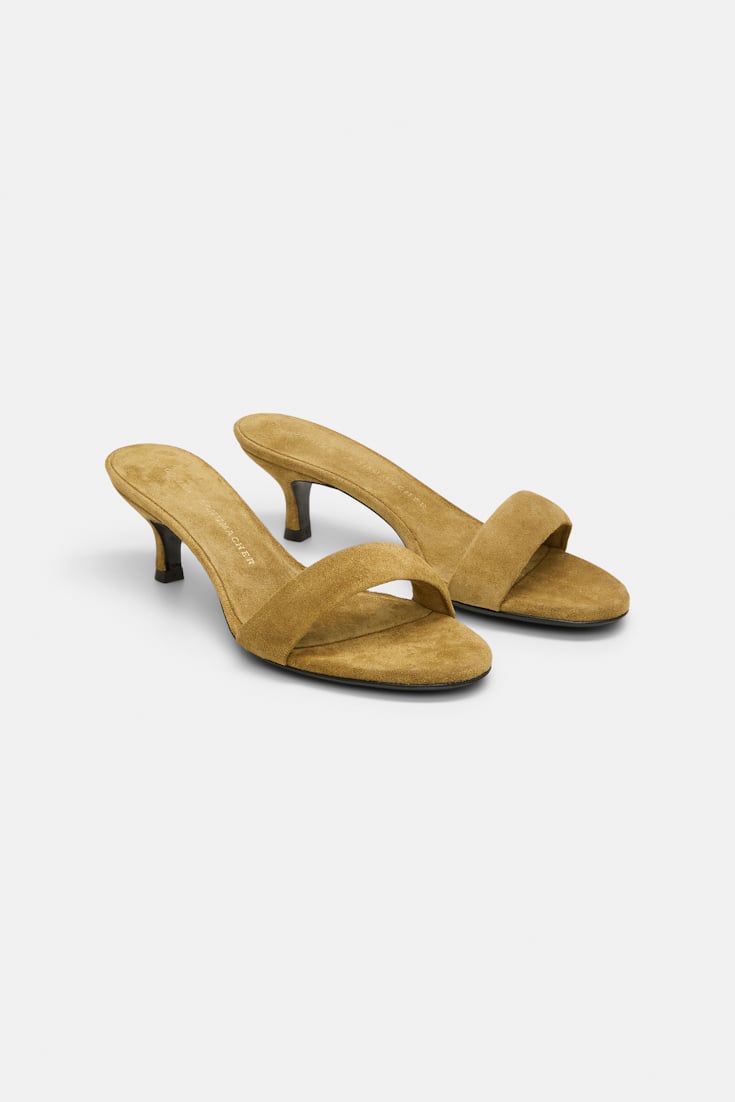 Dorothee Schumacher Mules mit Kitten Heel dafne green