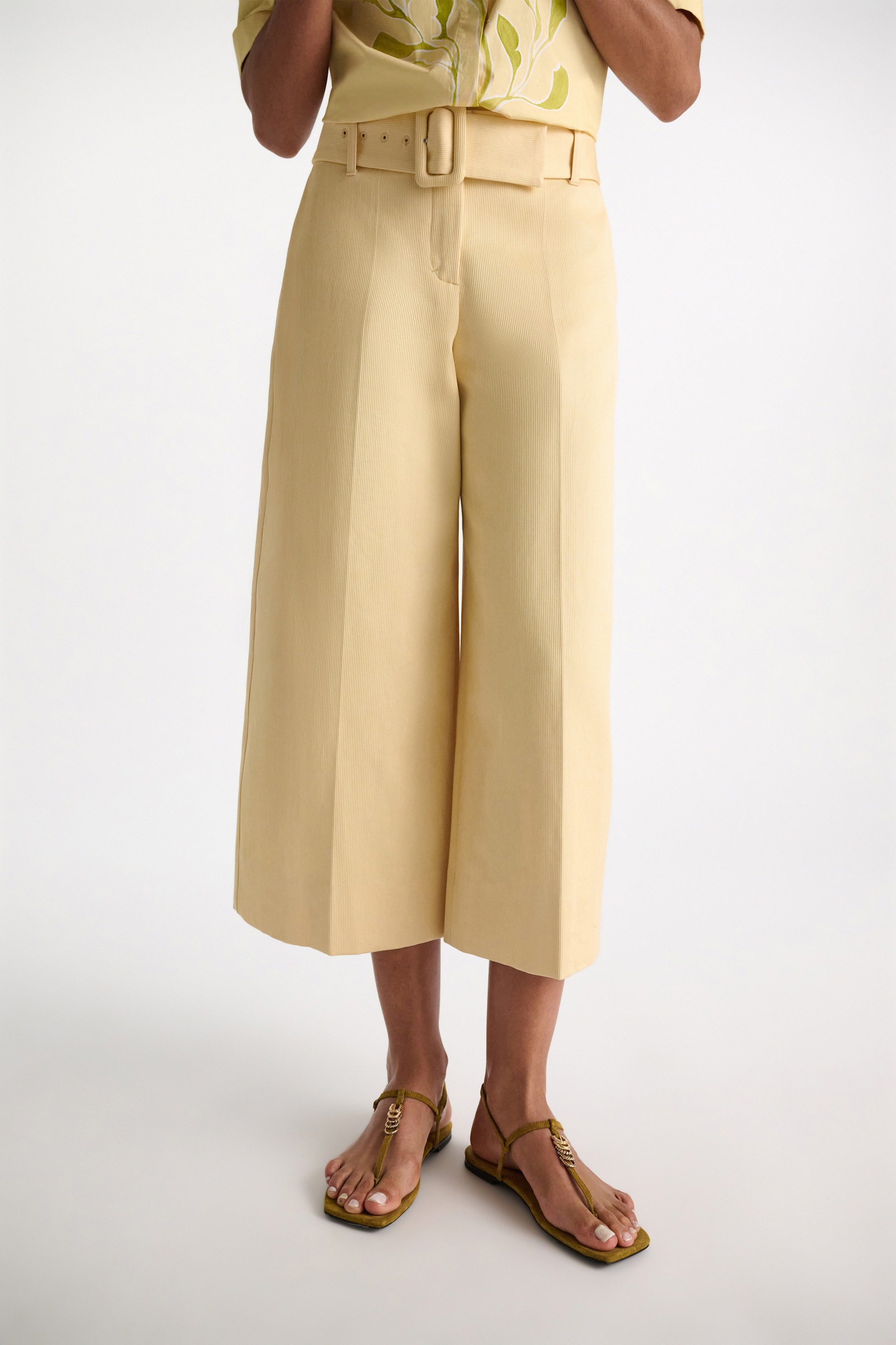 Dorothee Schumacher Suede sandals with signature D-rings dafne green