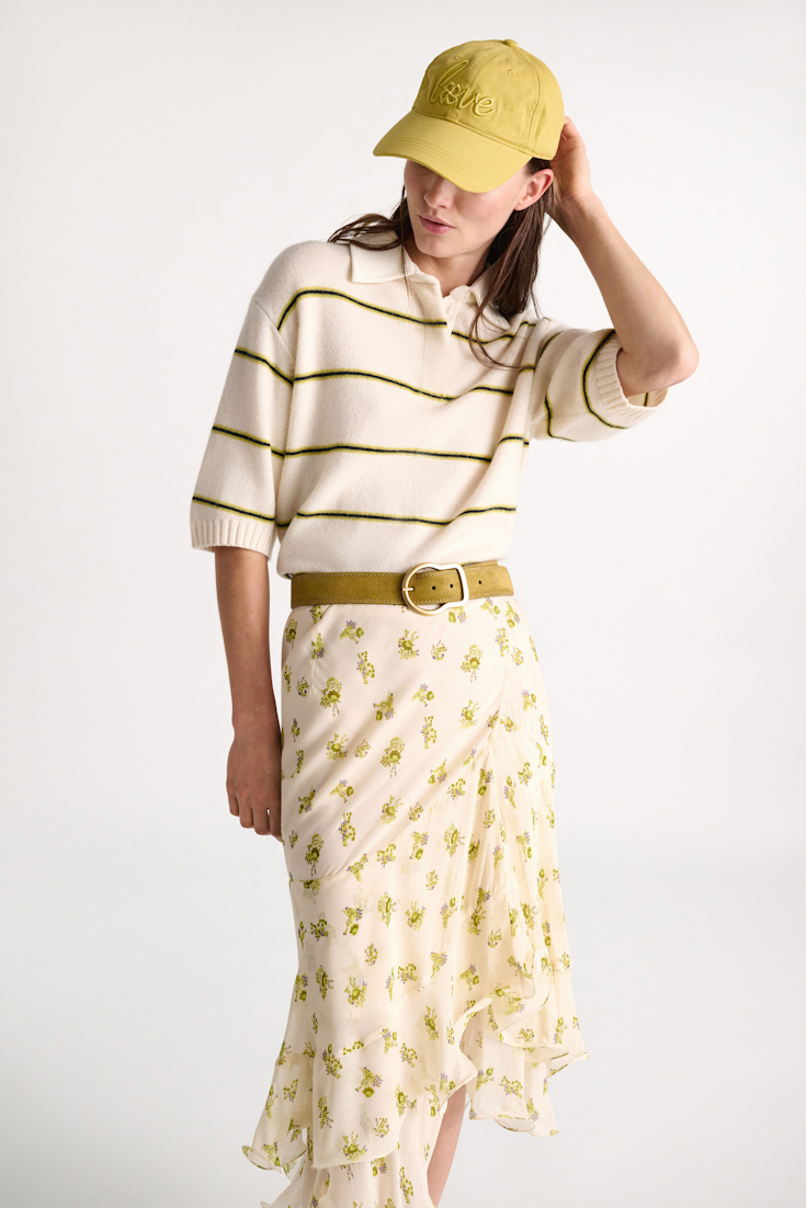 Dorothee Schumacher Waxed suede belt dafne green