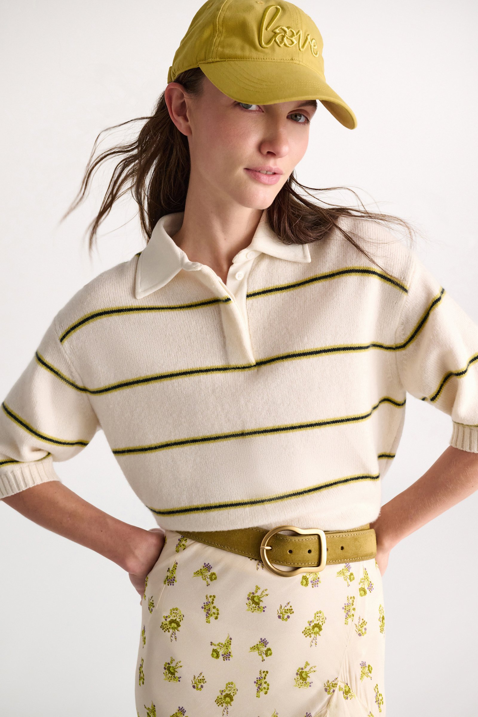 Dorothee Schumacher Waxed suede belt dafne green