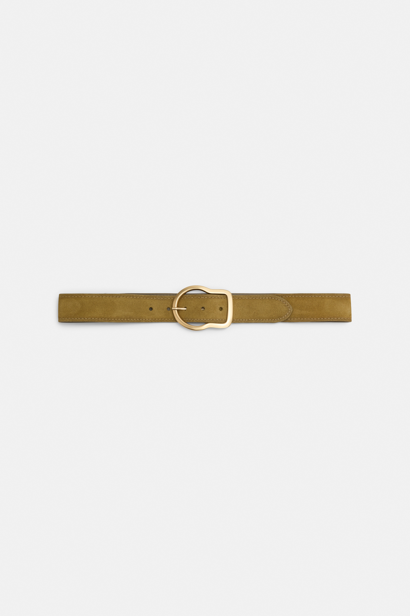 Dorothee Schumacher Waxed suede belt dafne green