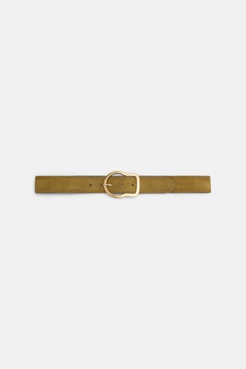 Dorothee Schumacher Waxed suede belt dafne green