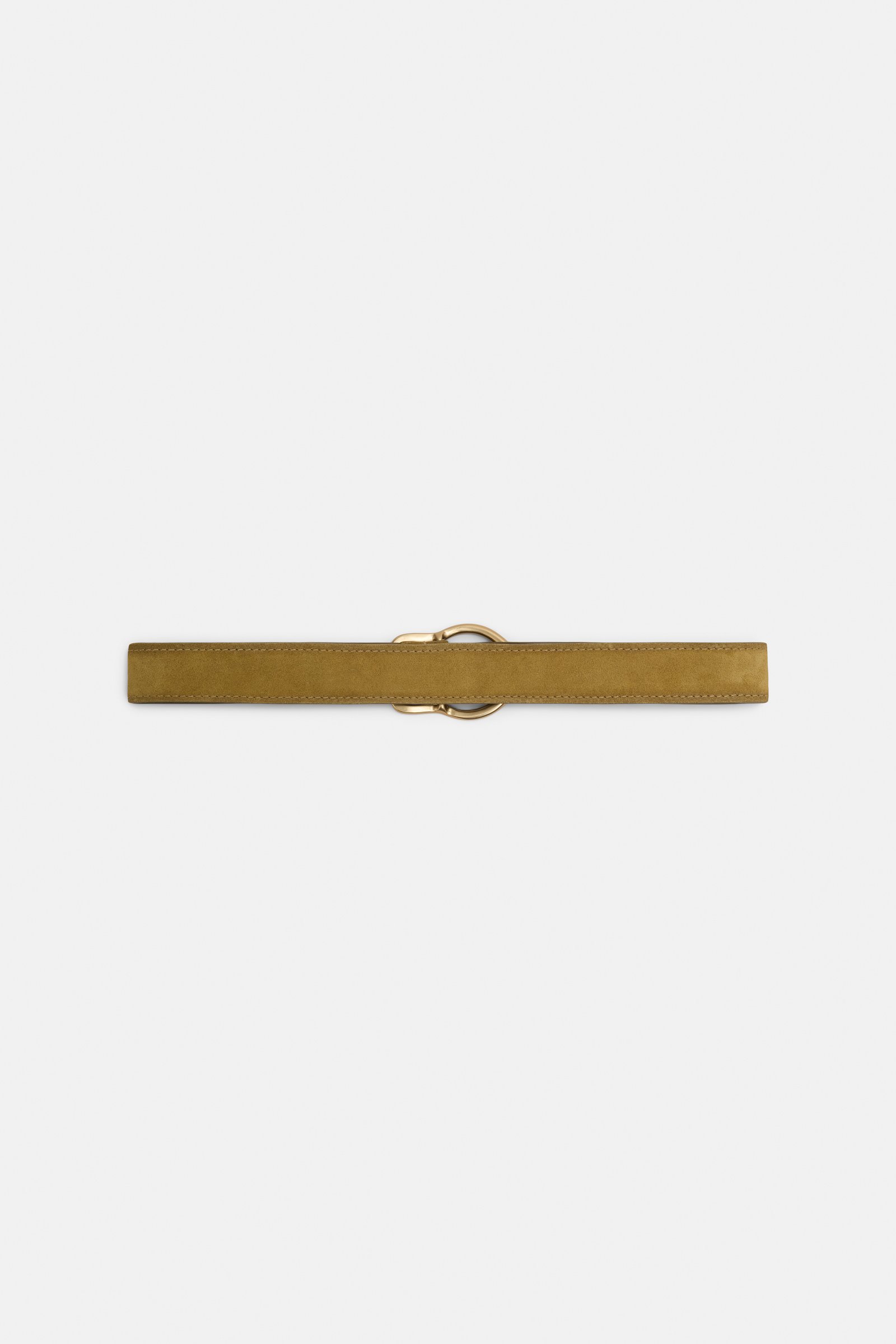 Dorothee Schumacher Waxed suede belt dafne green