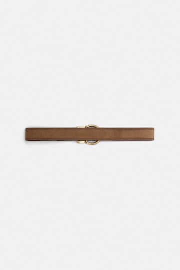 Dorothee Schumacher Gürtel aus Kalbsveloursleder mit gewachstem Effekt buckwheat