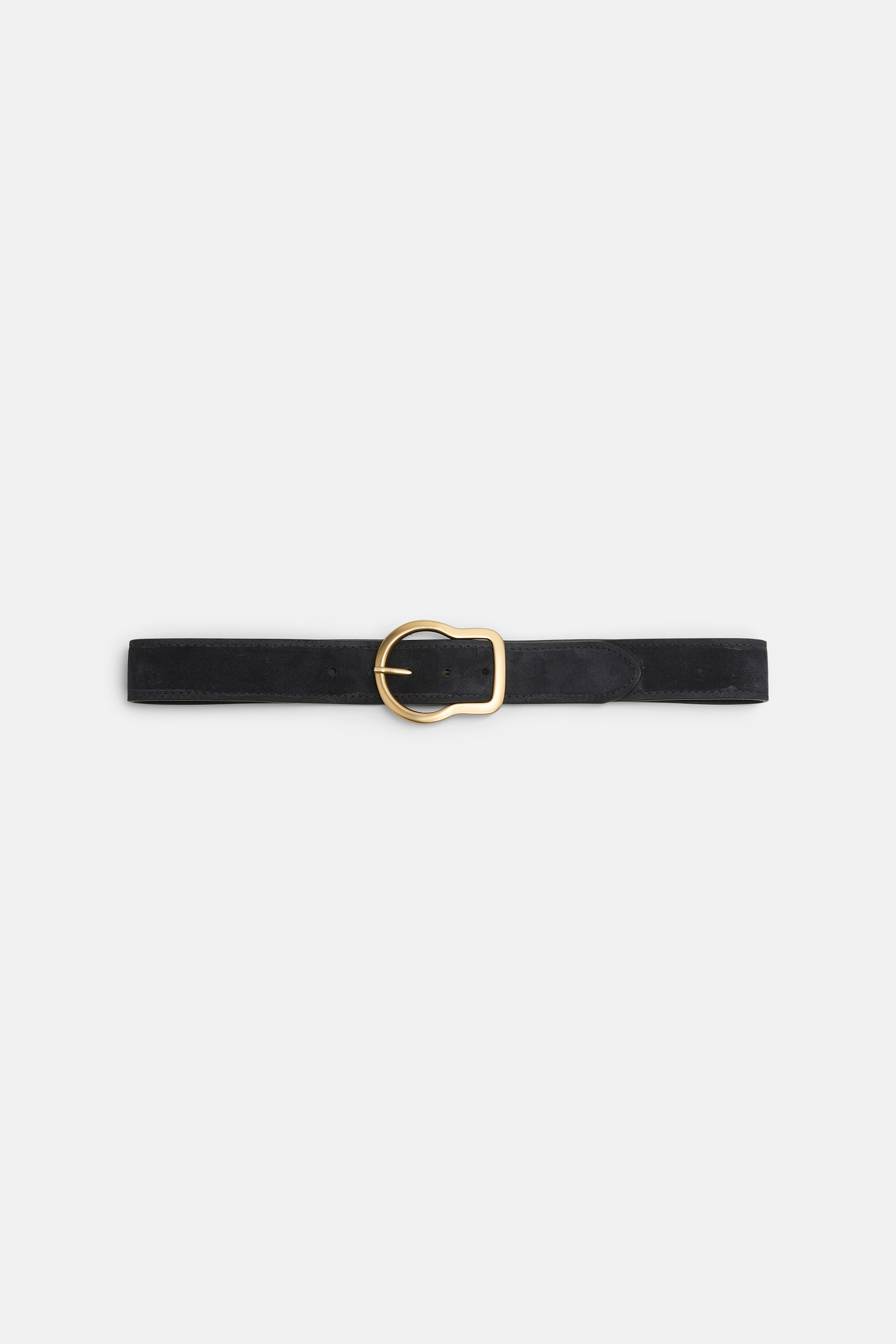 Dorothee Schumacher Waxed suede belt midnight blue