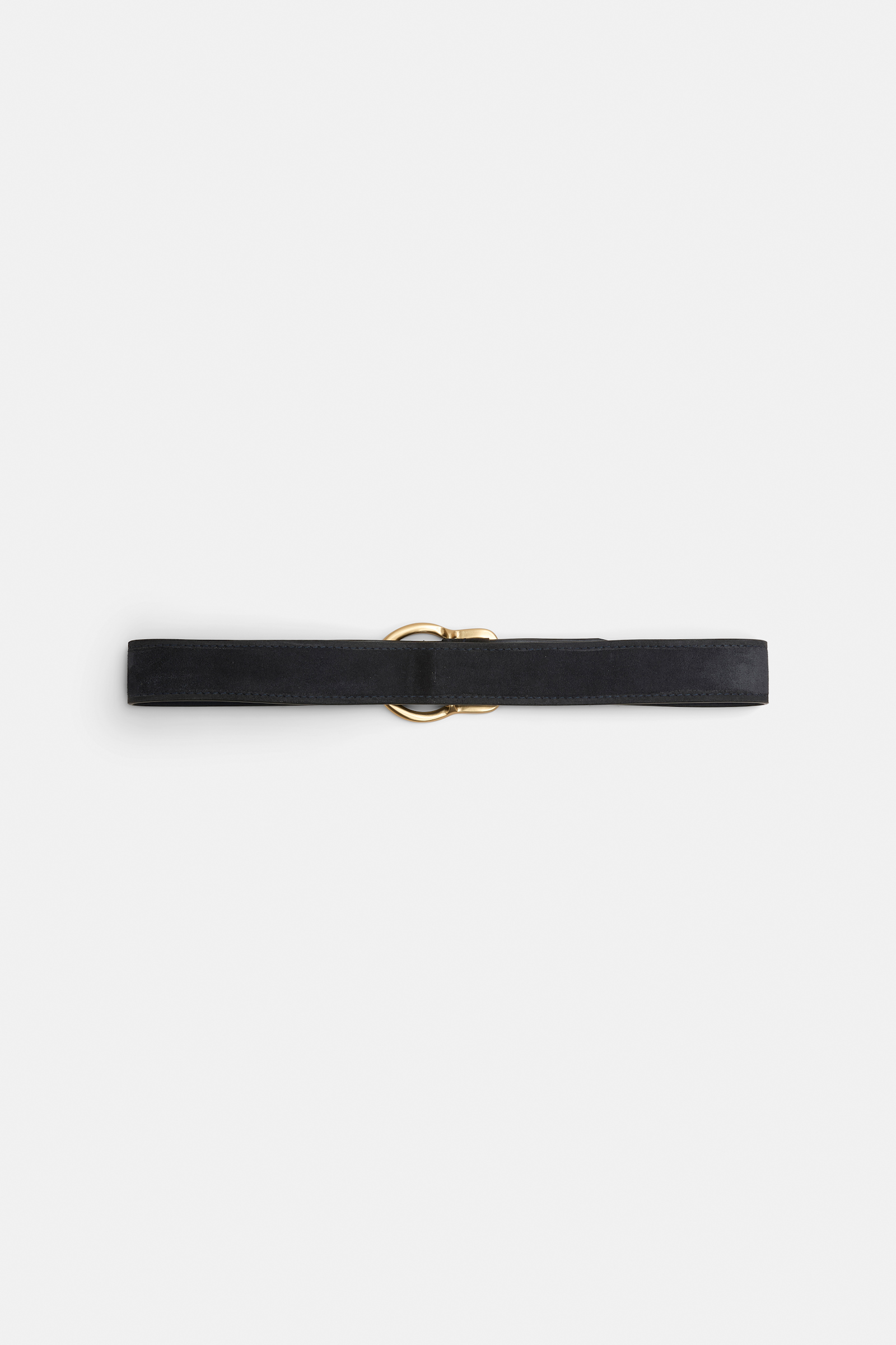 Dorothee Schumacher Waxed suede belt midnight blue
