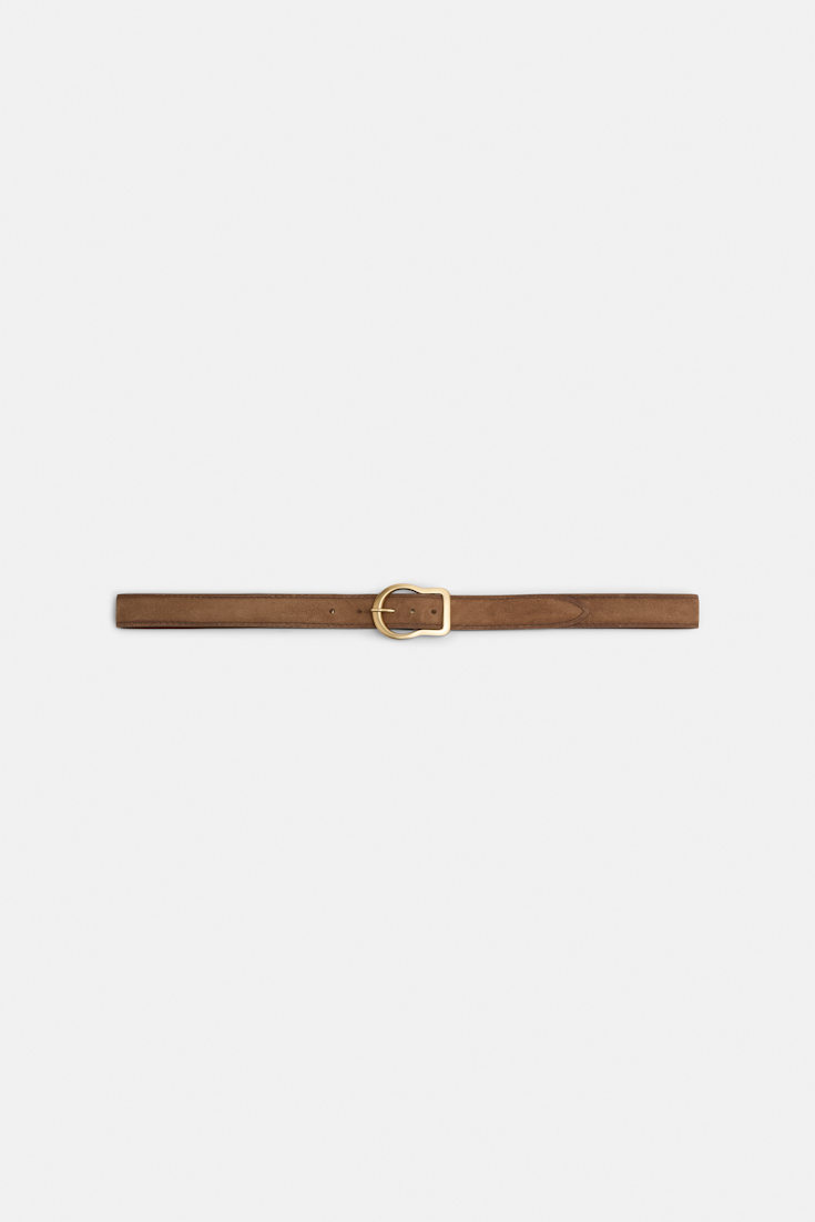 Dorothee Schumacher Gürtel aus Kalbsveloursleder buckwheat