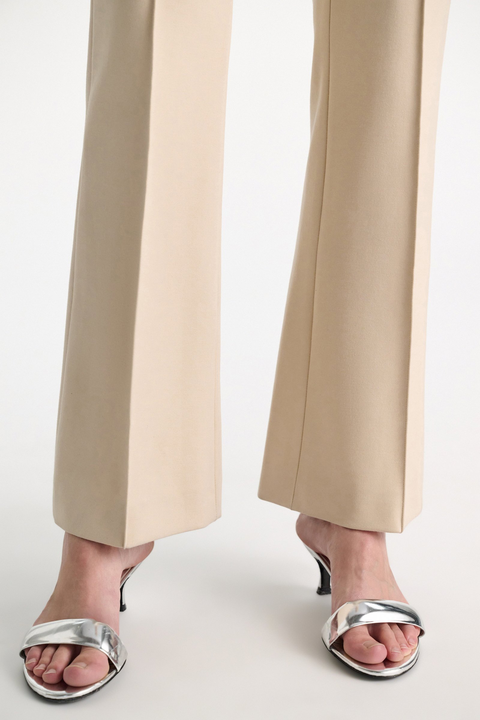 Dorothee Schumacher Kitten heel metallic slides with padded strap silver