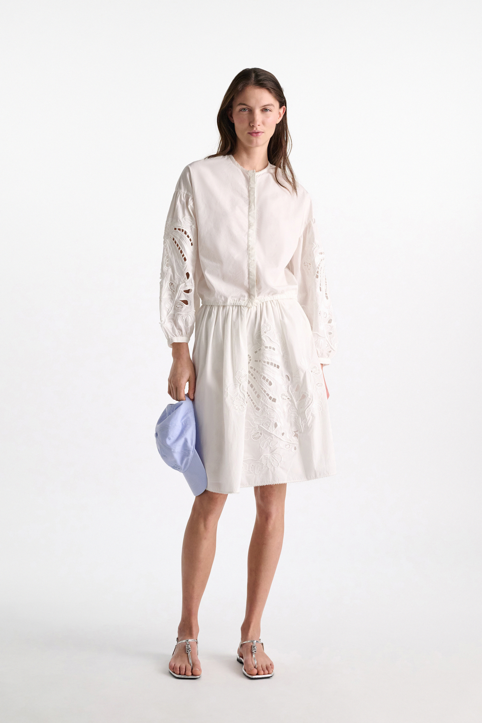 Dorothee Schumacher Metallic sandals with signature D-rings silver