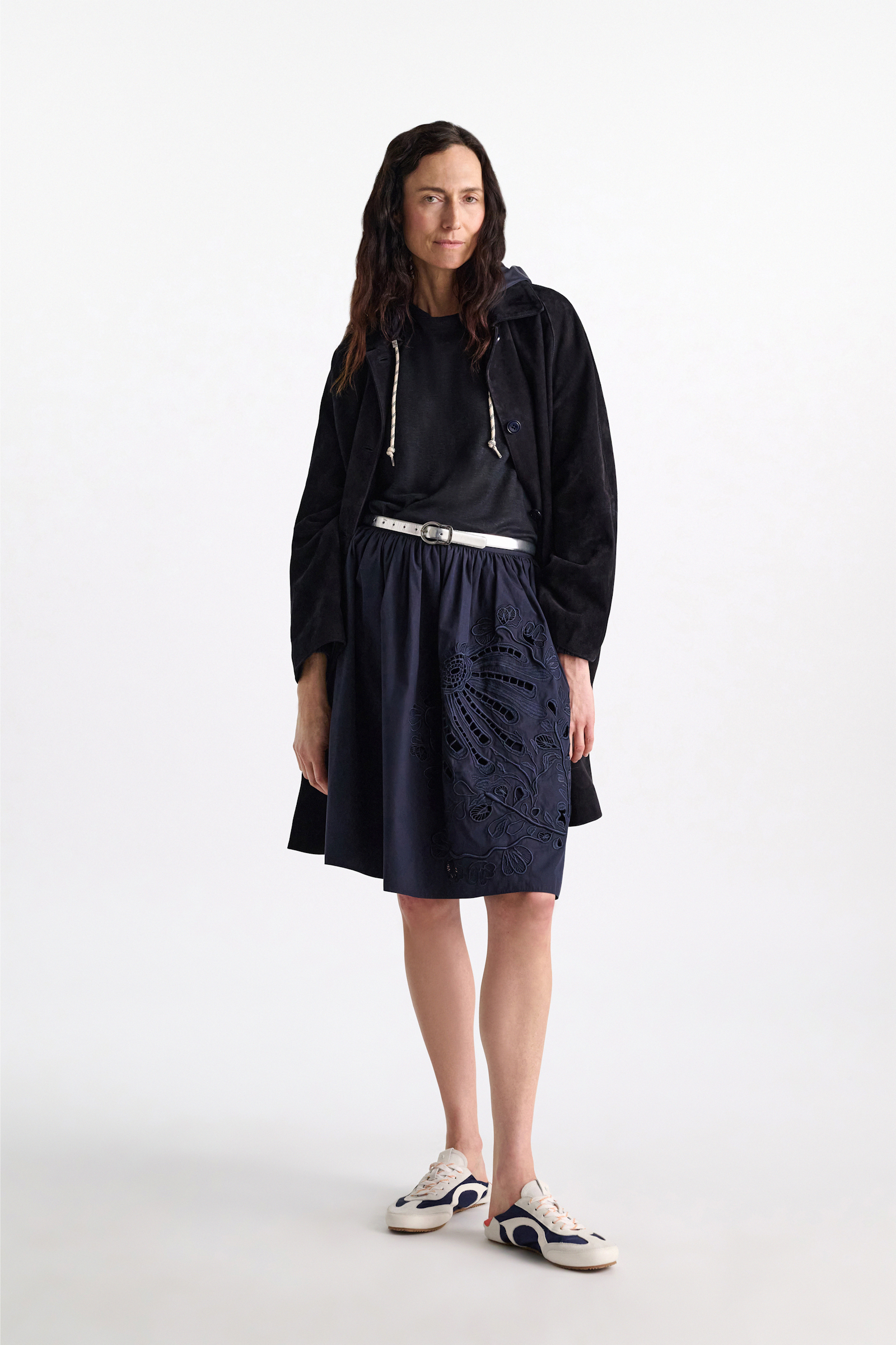 Dorothee Schumacher Mirrored metallic leather belt silver