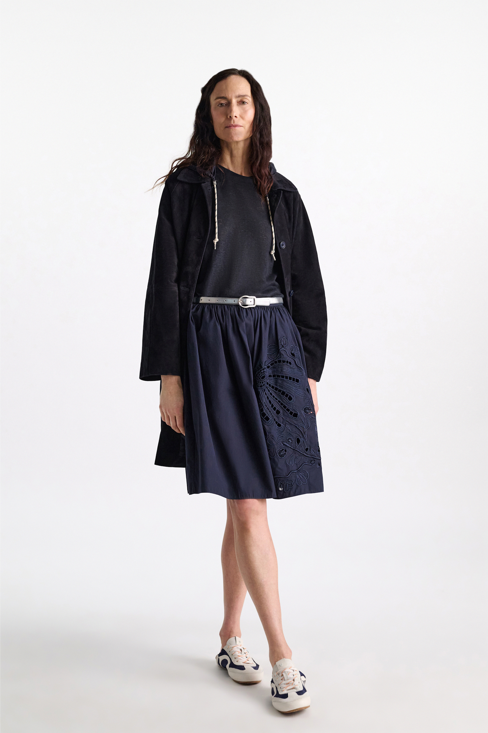 Dorothee Schumacher Mirrored metallic leather belt silver